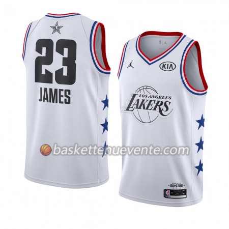 Maillot Basket Los Angeles Lakers LeBron James 23 2019 All-Star Jordan Brand Blanc Swingman - Homme